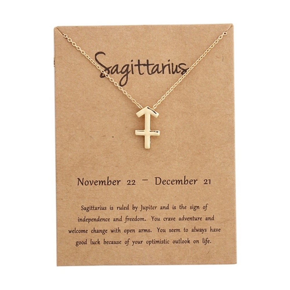 Sagittarius -Zodiac ♐️ Sign Necklace Card